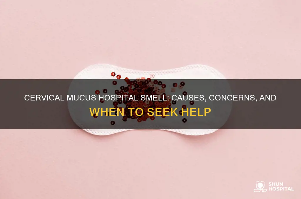 why does my cervical mucous smell like a hospital
