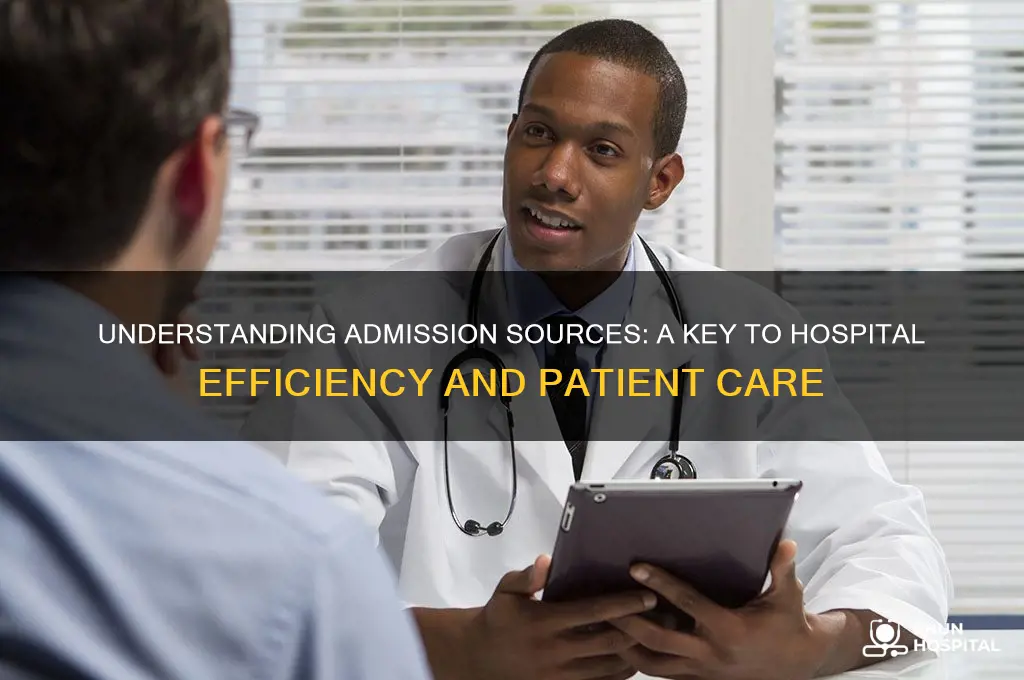 why focus on admission source in hospitals