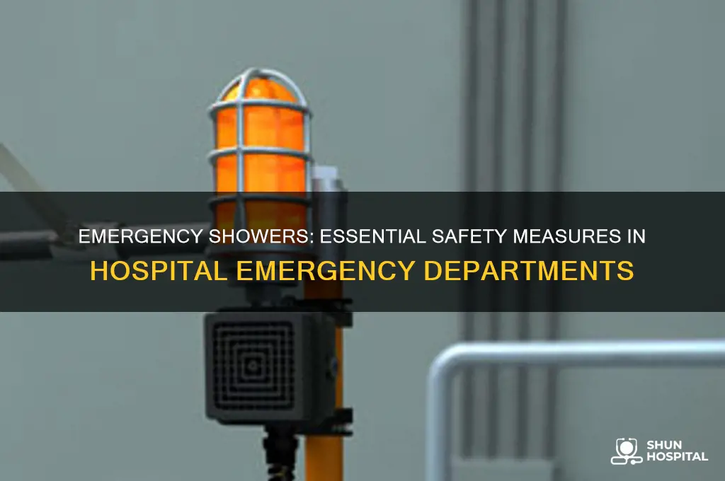 why have shower in hospital emergency departments