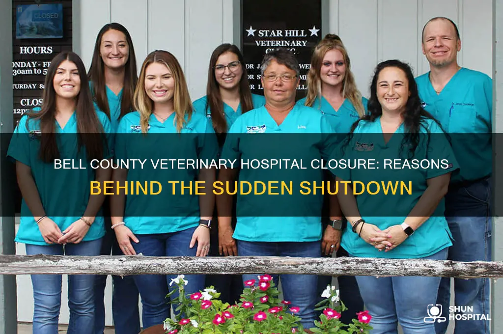 why is bell county veterinary hospital closed