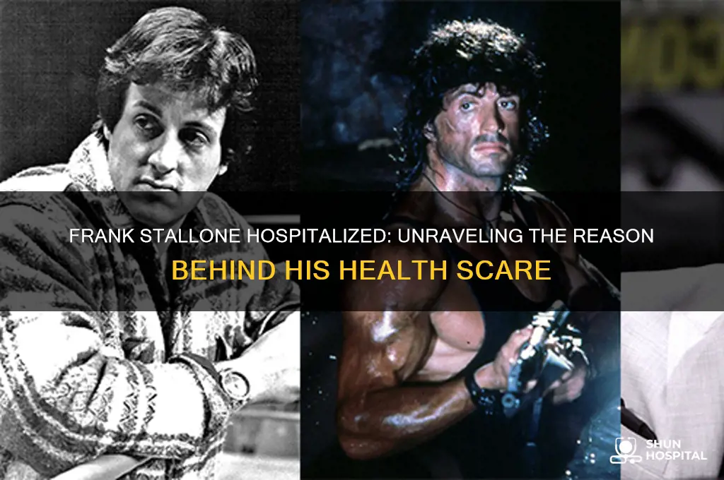 why is frank stallone in the hospital