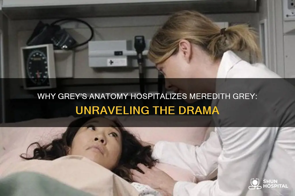 why is grey admitte to the hospital in grey