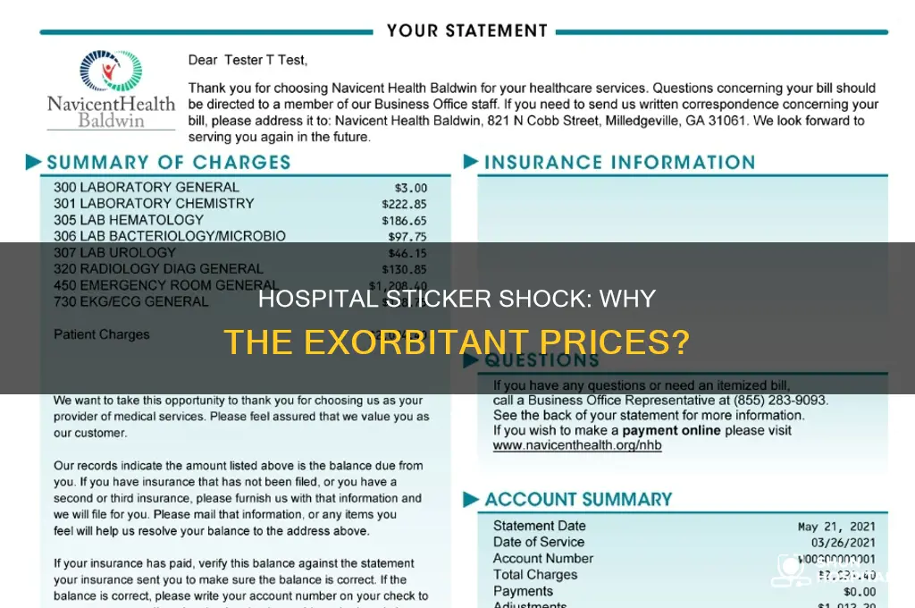 why is hospital sticker price so high