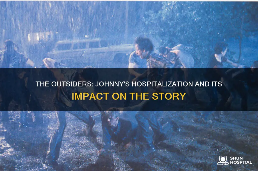 why is johnny in the hospital in the outsiders