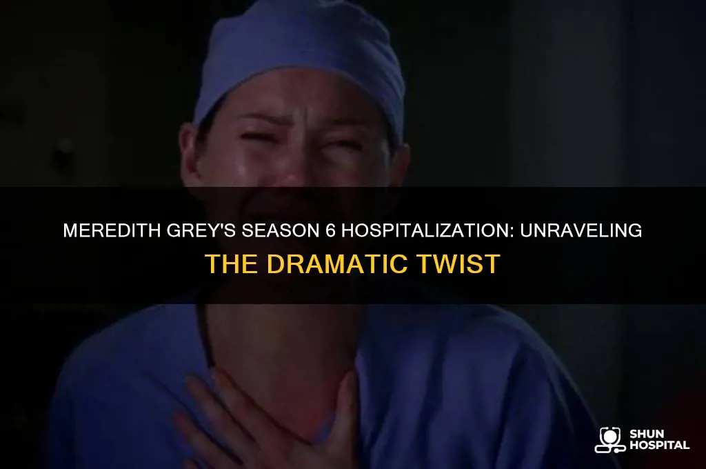 why is meredith grey in the hospital season 6