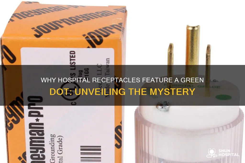 why is the a green dot on hospital receptacle