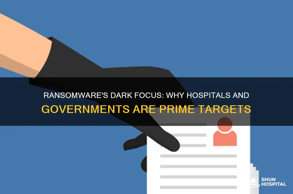 why ransomware attackers mainly targeting hospitals and government bodies