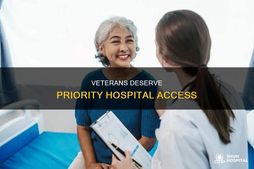 why should veterans be let into hospitals