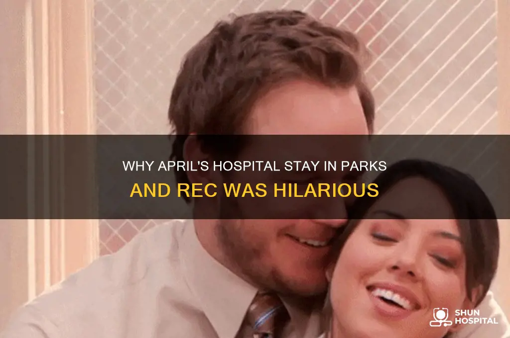why was april in the hospital parks and rec