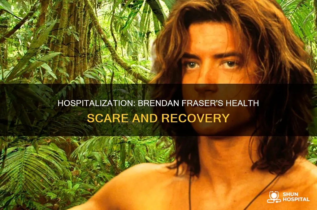 why was brendan fraiser in a hospit