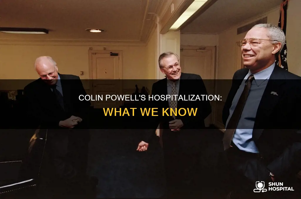 why was colin powell in the hospital