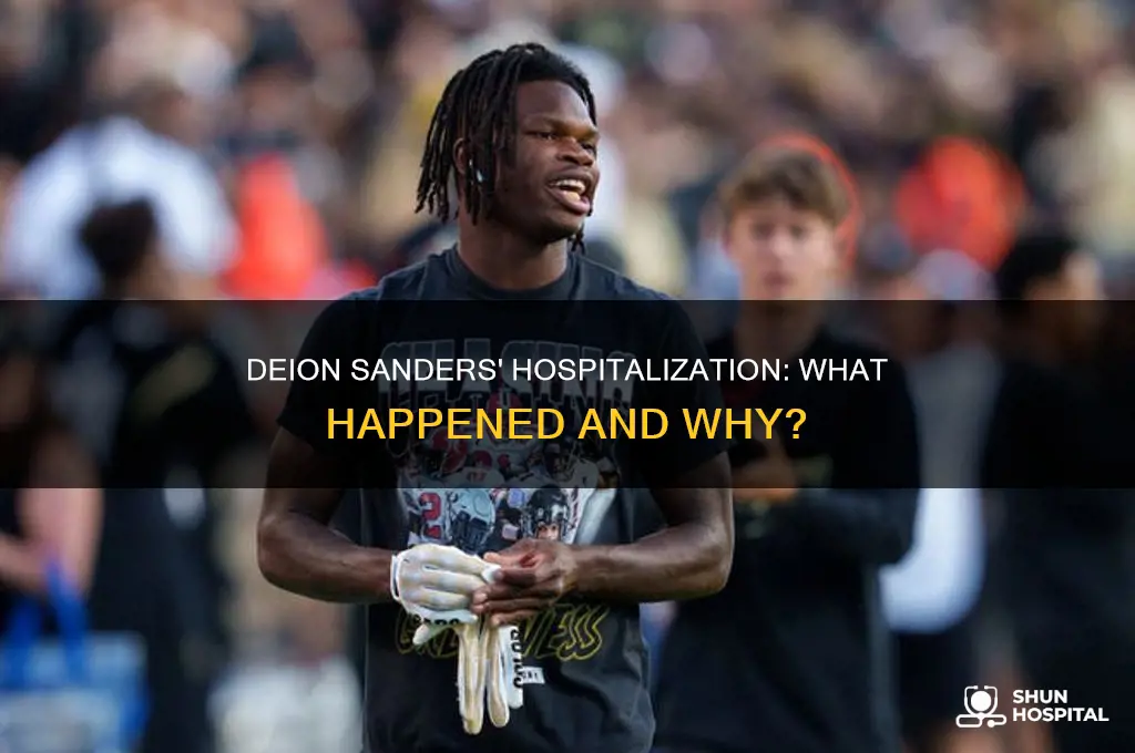 why was deion sanders in the hospital