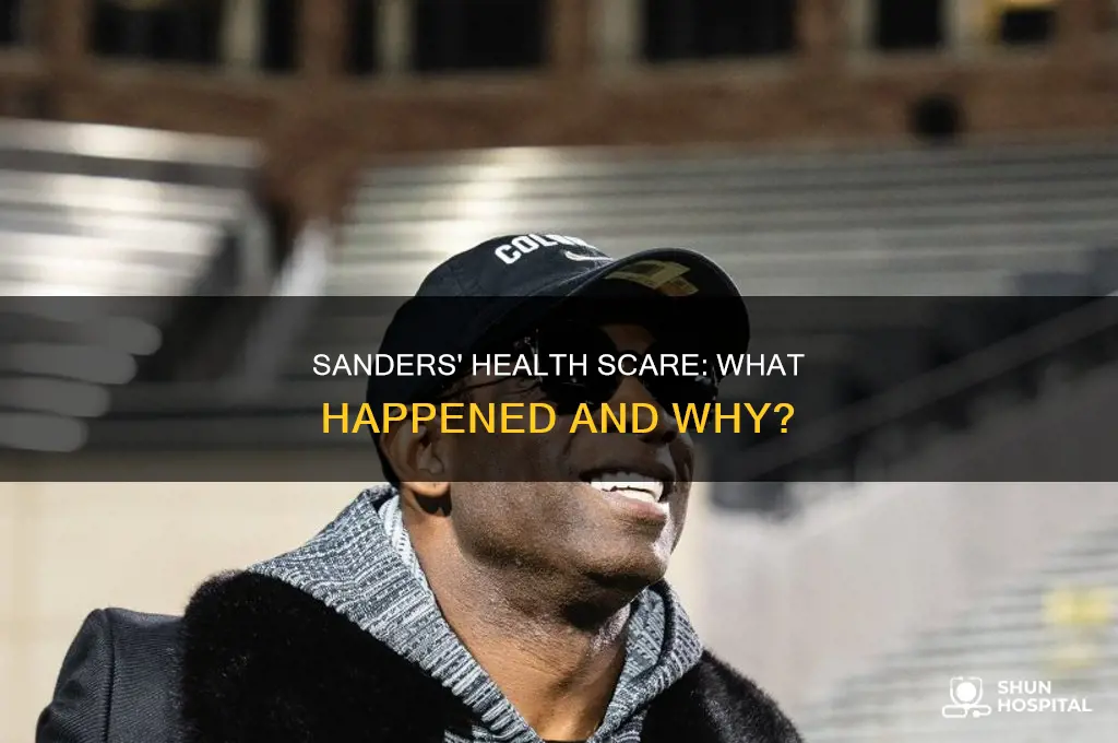 why was dion sanders in the hospital