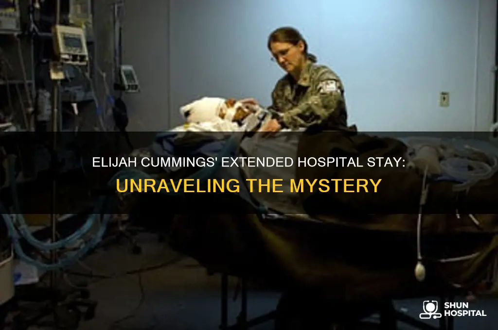 why was elijah cummings in the hospital for 6 months
