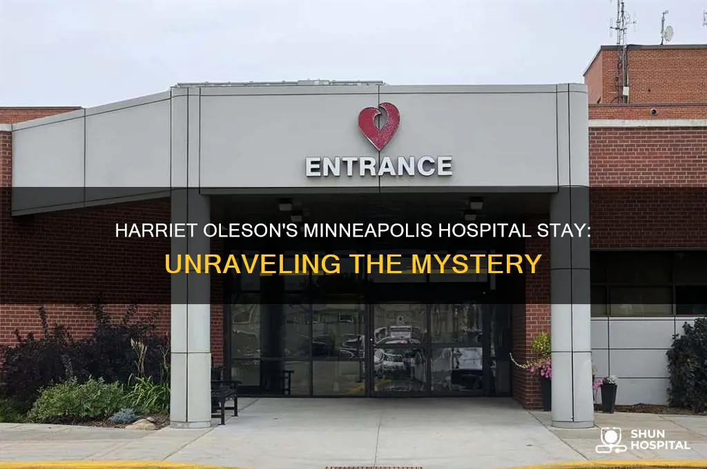 why was harriet oleson in the hospital in minneapolis