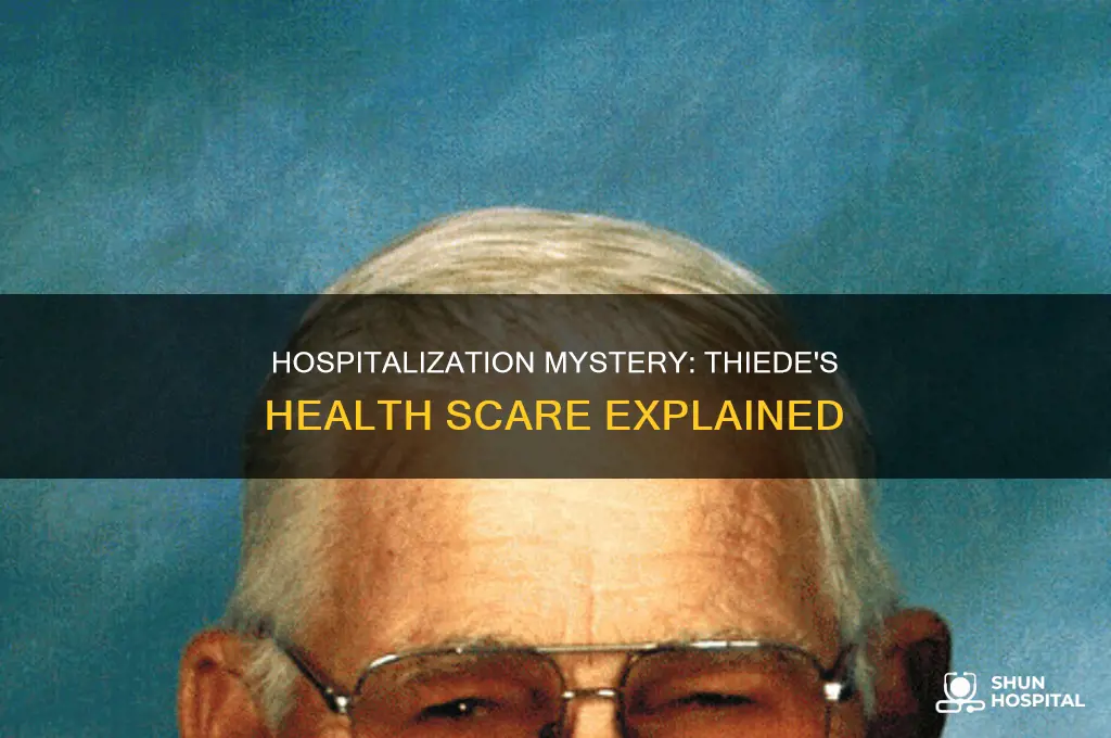 why was joshua thiede in the hospital