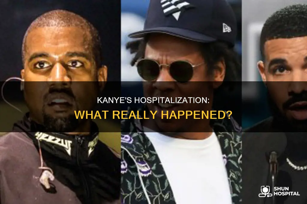 why was kanye rushed to the hospital