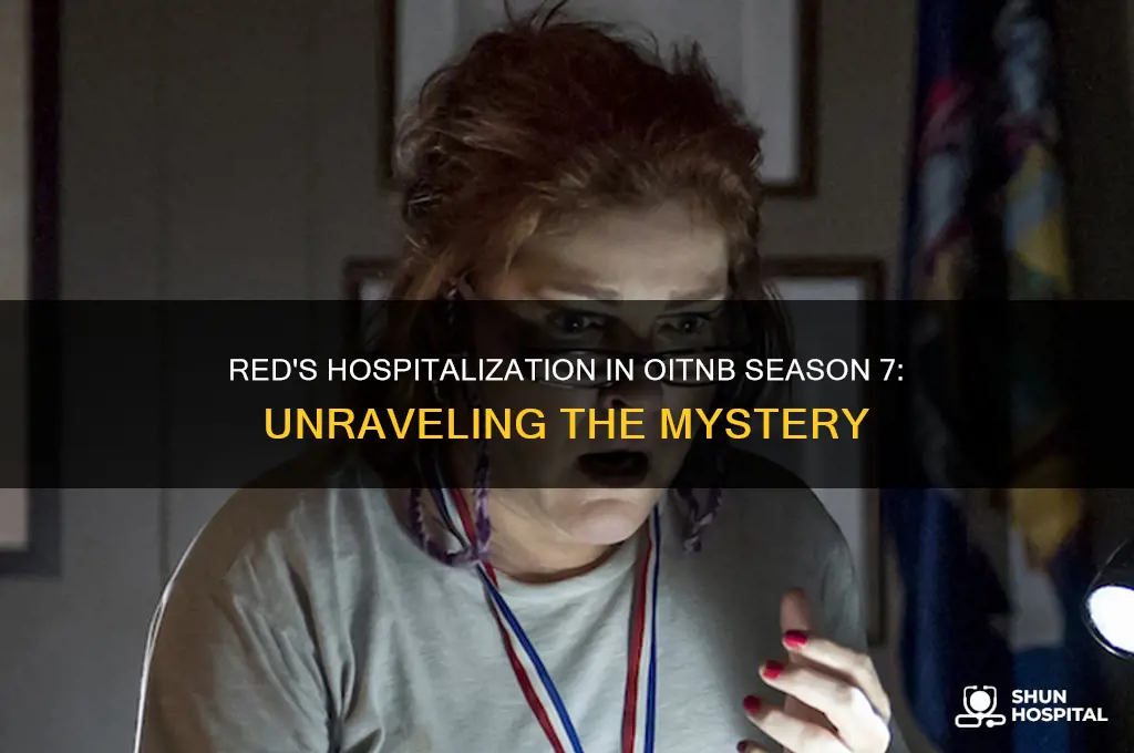 why was red in the hospital in season 7 oitnb