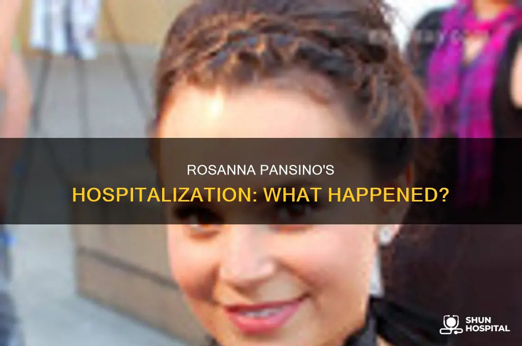 why was rosanna pansino in the hospital