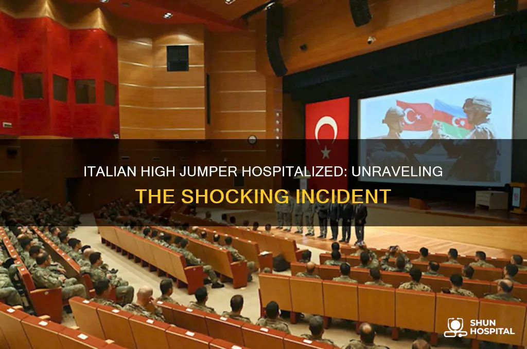 why was the italian high jumper in the hospital