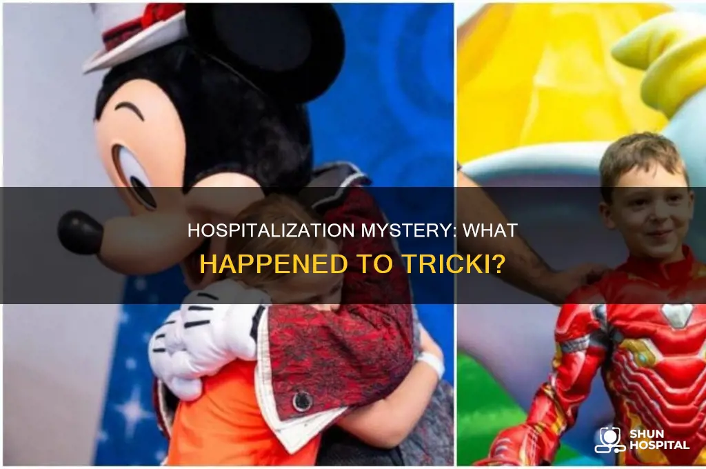 why was tricki sent to the hospital