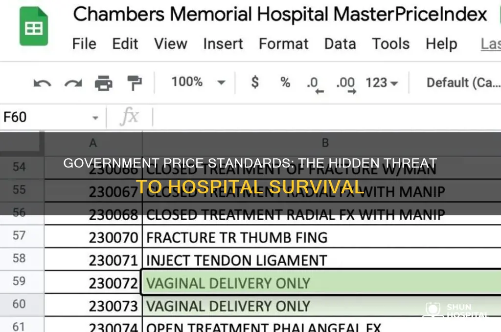 why would government price standards cause hospitals to close